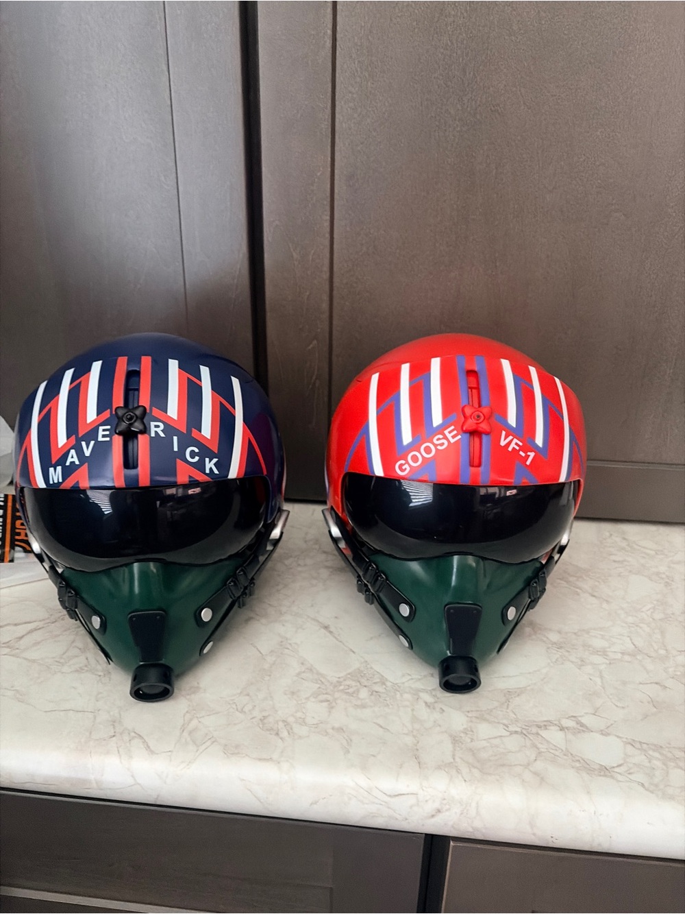 Top Gun 40th Anniversary Maverick & Goose Helmet Popcorn Buckets - New